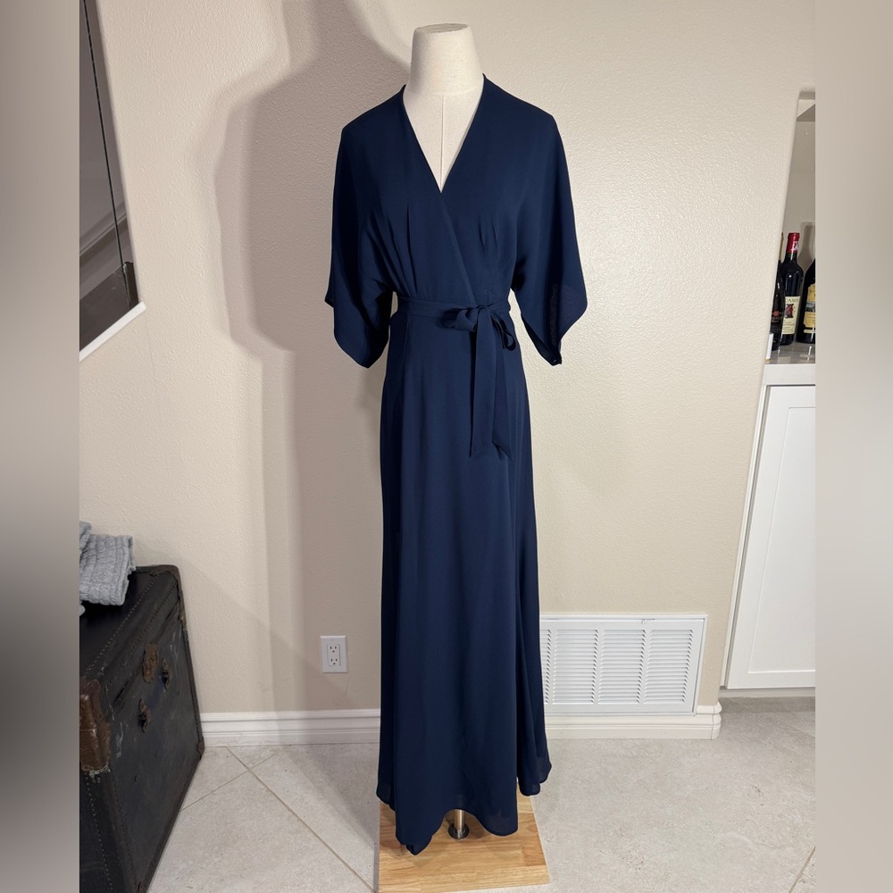 Reformation Winslow Dress, Navy, MEDIUM - Picture 7 of 12
